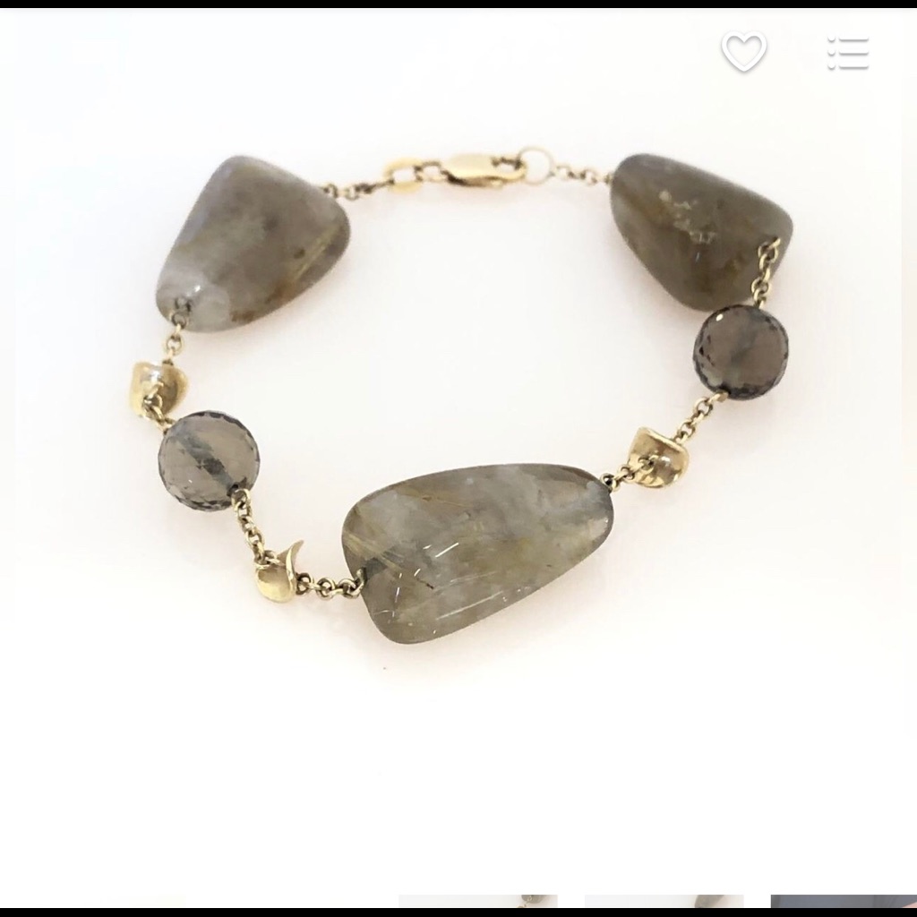 14kt Smokey Topaz 7” Brac